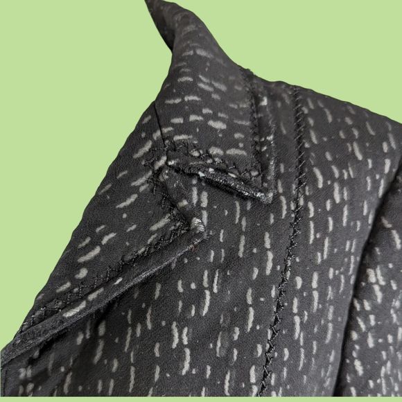 Elie Tahari Blazer 4 Women's Black Silk Chiffon Layered Cropped Lace Detailed - Picture 3 of 7